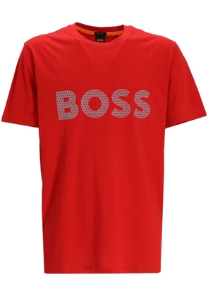 BOSS logo-print cotton T-shirt - Red