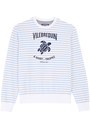 Vilebrequin logo-print striped sweatshirt - Blue