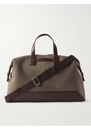 Dunhill - 1893 Leather-Trimmed Canvas Holdall - Men - Green
