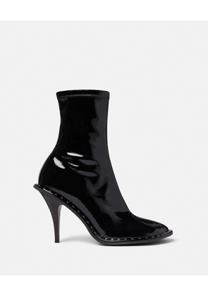 Stella McCartney - Ryder Lacquered Stiletto Ankle Boots, Woman, Black, Size: 40