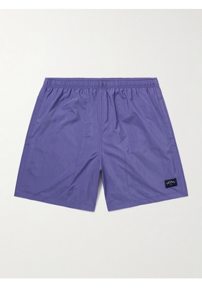 Noah - Straight-Leg Mid-Length Logo-Appliquéd Swim Shorts - Men - Purple - S