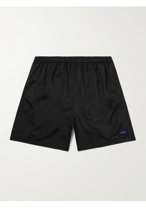 Noah - Straight-Leg Mid-Length Logo-Appliquéd Swim Shorts - Men - Black - XS