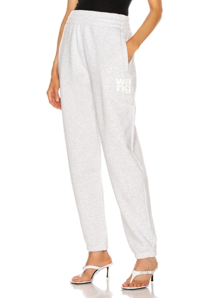 Alexander Wang Foundation Terry Classic Sweatpant in Light Heather Grey - Gray. Size L (also in ).