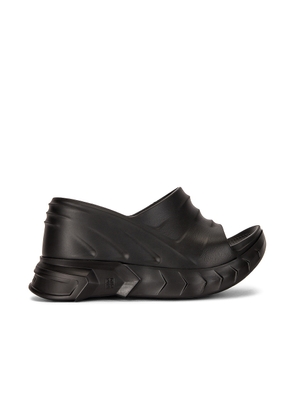 Givenchy Marshmallow Slider Wedge Sandals in Black - Black. Size 37 (also in 38, 39, 40, 41).