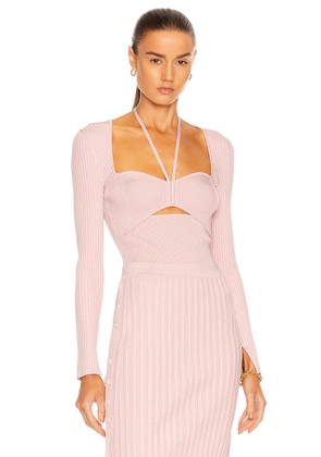 SIMKHAI Alexia Top in Lilac Sandstone - Pink. Size M (also in ).