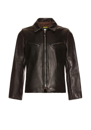 Schott James Men's Retro Style Naked Cowhide Jacket in Black - Black. Size M (also in ).