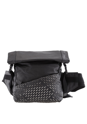 Bottega Veneta Mens Perforated Belt Bag in Black