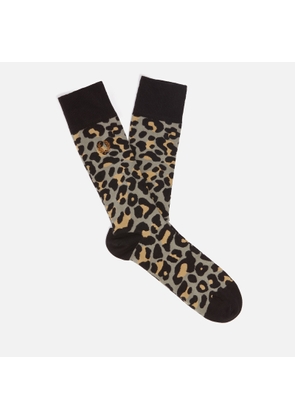 Fred Perry Leopard-Jacquard Cotton-Blend Socks - UK6-UK8