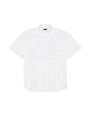 Balenciaga S/s Large Fit Shirt in White & Black - White. Size 5 (also in ).