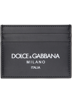 Dolce & Gabbana Black Calfskin Logo Card Holder