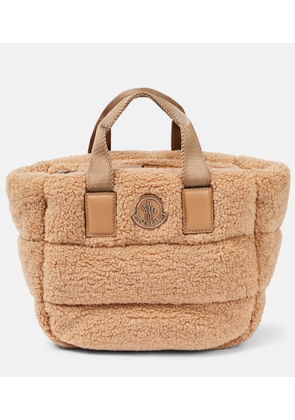 Moncler Caradoc Mini leather-trimmed tote bag