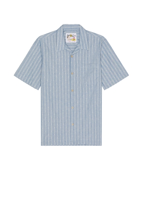 Naked & Famous Denim Fruit Print Aloha Shirt in Pale Blue - Blue. Size S (also in L).