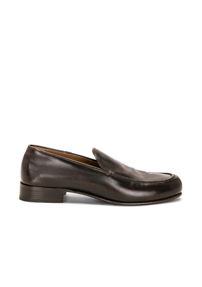 The Row Flynn Loafer in Brown - Chocolate. Size 39.5 (also in 37, 37.5, 40, 41).