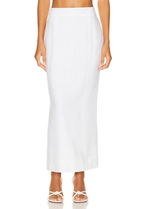 Posse Emma Pencil Skirt in Ivory - Ivory. Size L (also in M, S, XS).
