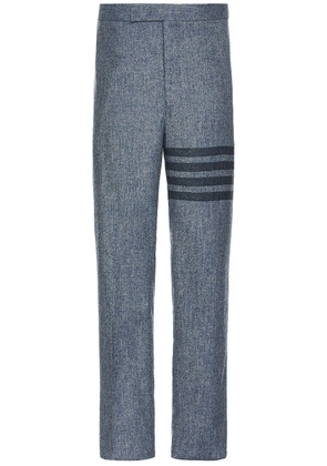 Thom Browne 4 Bar Low Rise Drop Crotch Backstrap Trouser in Light Blue - Blue. Size 1 (also in ).