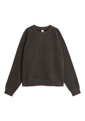 Soft French Terry Sweatshirt - Brown