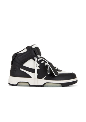 OFF-WHITE Out Of Office Mid Top Sneaker in White & Black - White,Black. Size 44 (also in 42, 43).