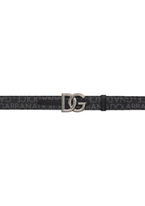Dolce & Gabbana Gray & Black 'DG' Belt