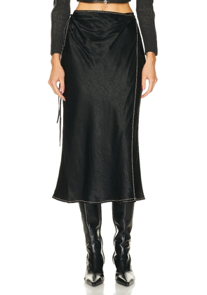Acne Studios Bias Skirt in Black - Black. Size 36 (also in 38, 40, 42).
