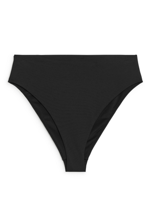 High-Waist Bikini Briefs - Black