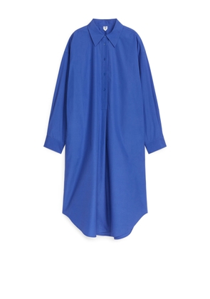 Oversize Shirt Dress - Blue
