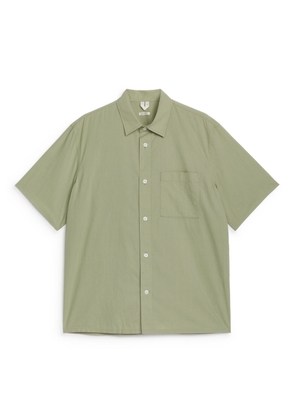Relaxed Poplin Shirt - Green