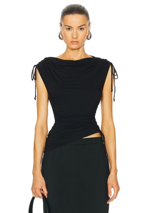 L'Academie by Marianna Greava Top in Black - Black. Size S (also in ).