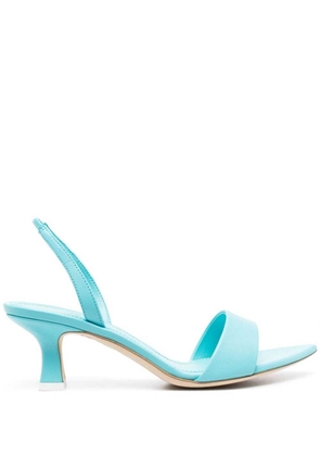 3Juin Orchid Light Blue Pointed Sandals In Leather Woman