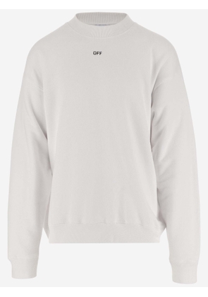 Off-White Cotton Sweatshirt With Logo