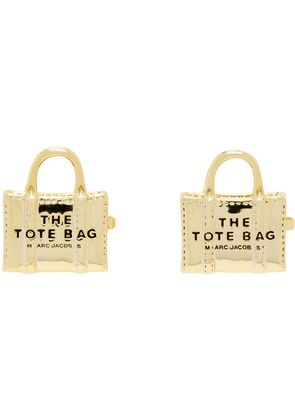 Marc Jacobs Gold 'The Tote Bag Stud' Earrings