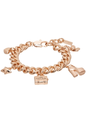 Marc Jacobs Rose Gold 'The Mini Icon Charm' Bracelet