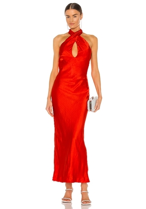 Bardot Claudia Bias Cut Dress in Red. Size XL.