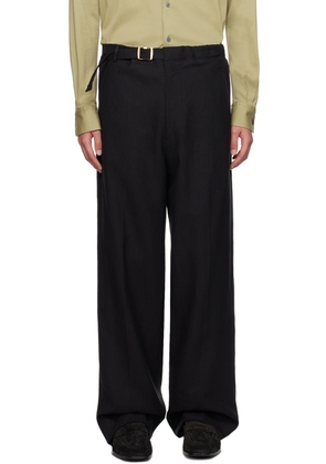 ZEGNA Black Belted Trousers