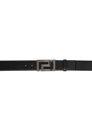 Versace Black Greca Leather Belt