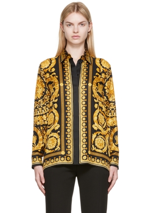 Versace Black & Gold Silk Shirt
