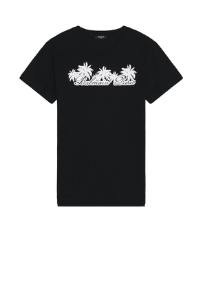 BALMAIN Palm Print Logo T-shirt in Black - Black. Size L (also in M, XL/1X).