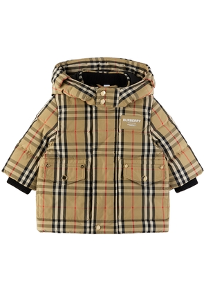 Burberry Baby Beige Vintage Check Down Jacket