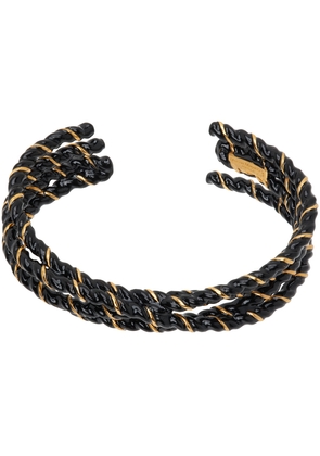 Maison Margiela Gold & Black Laces Bracelet