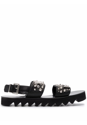 Philipp Plein studded leather sandals - Black
