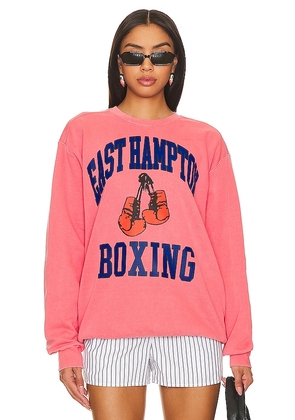 firstport East Hampton NY Boxing Crewneck Sweatshirt in Coral. Size S.