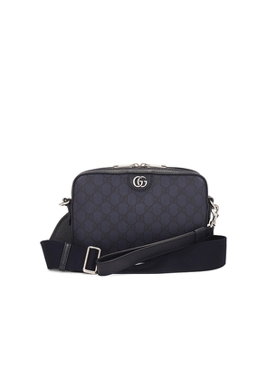 FWRD Renew Gucci Ophidia GG Supreme 2 Way Shoulder Bag in Navy.
