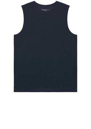 Beyond Yoga Featherweight Freeflo Muscle Tank in Navy. Size M, S, XL/1X.