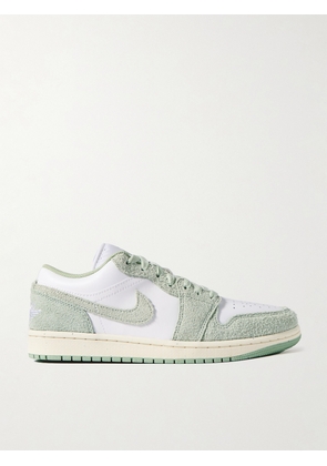 Nike - Air Jordan 1 Low Se Leather And Suede Sneakers - Green - US7,US7.5,US8,US8.5,US9,US9.5,US10,US10.5,US11,US11.5