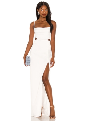 Nookie Stella Cut Out Gown in Ivory. Size M.