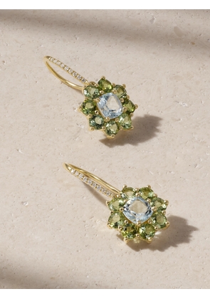 Jennifer Meyer - Flower Drop Small 18-karat Gold Multi-stone Earrings - One size