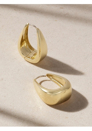 Jennifer Meyer - Elongated Teardrop 18-karat Gold Hoop Earrings - One size