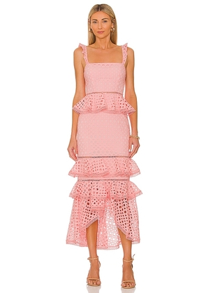 NBD Haze Midi Dress in Pink. Size XS.