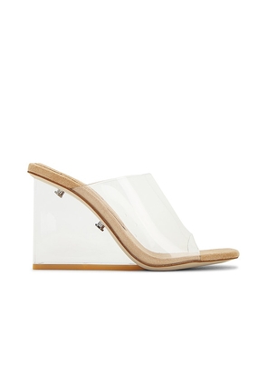 Jeffrey Campbell Acetate Wedge Sandal in Neutral. Size 9.