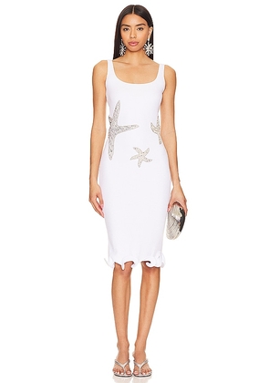 Leslie Amon X Revolve Starfish Midi Dress in White. Size S, XS.