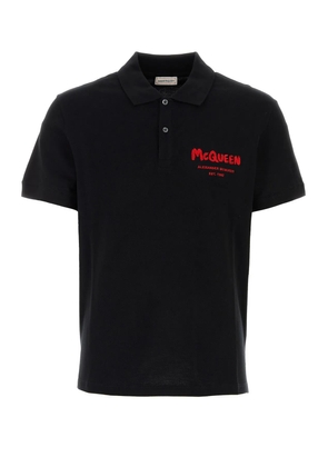 Alexander Mcqueen Black Piquet Polo Shirt